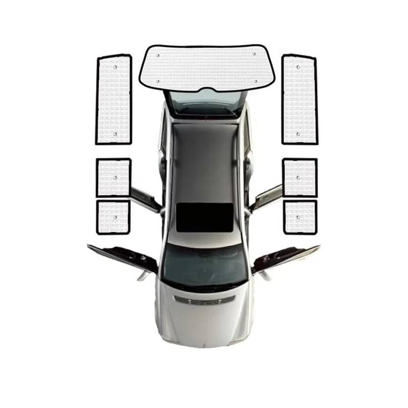 Sonnenblende Für VW Für Transporter Für Multivan Für Caravelle T6.1 T6 Für SWB Vollständige Abdeckung Sonnenschutz Windschutzscheibe Seitenfenster Visierabdeckung Autofenster Sonnenschutz(Rear sunshad von KUVIEZ