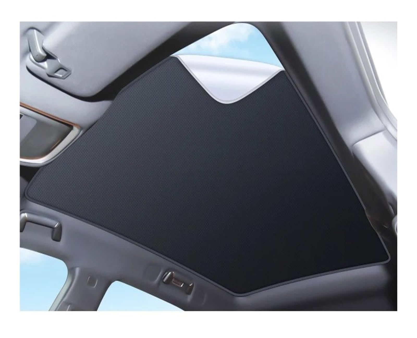 Sonnenblende Für XPENG Für G9 2022 2023 2024 Auto Elektrostatische Adsorption Schiebedach Sonnenschutz Abdeckungen Wärmedämmung Dachfenster Aufkleber Zubehör Autofenster Sonnenschutz(Black 1pcs) von KUVIEZ