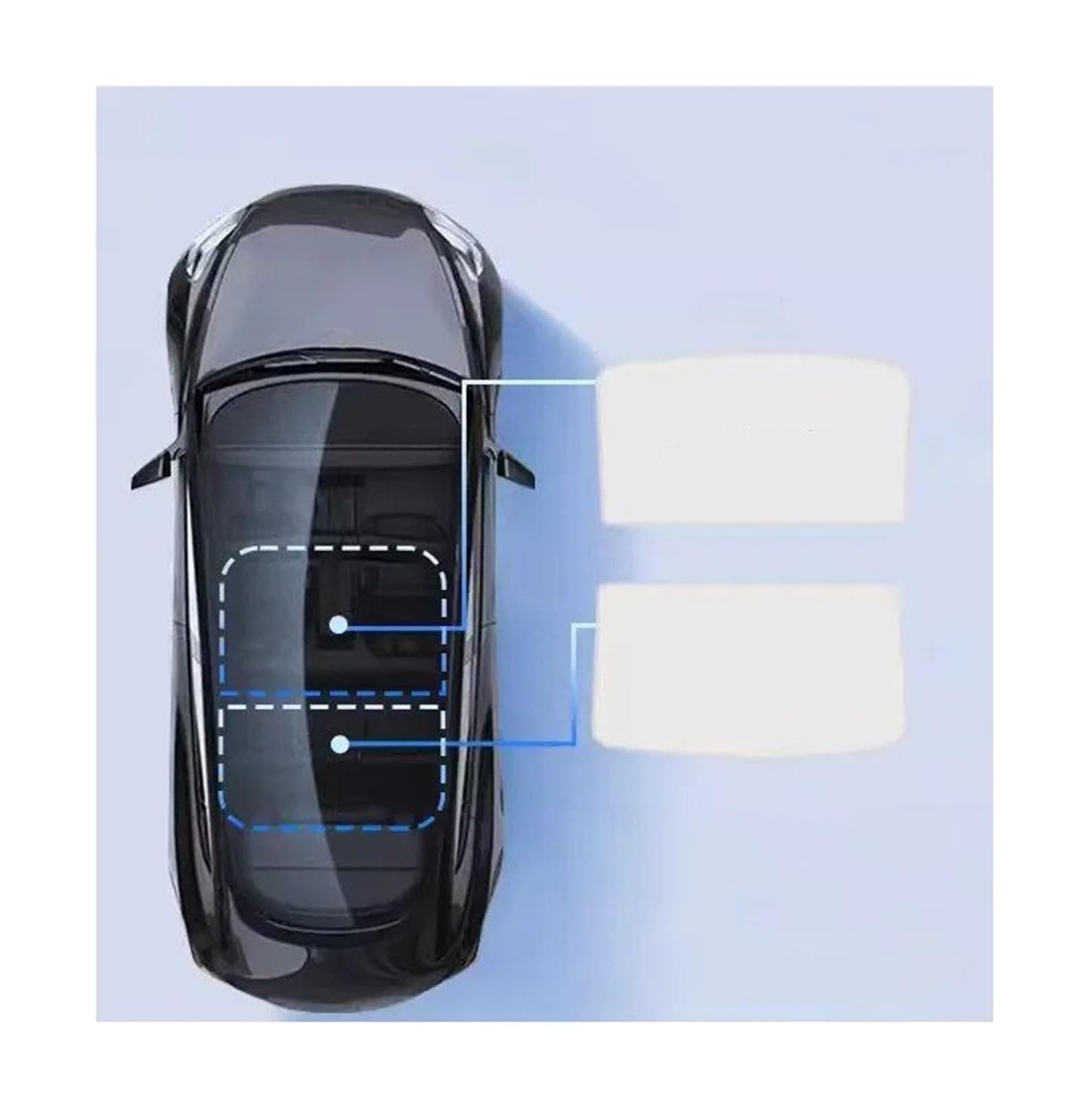 Sonnenblende Sonnenschirme Für Tesla Für Modell Y 3 Für Highland 24-21 Sonnendach-Sonnenblenden Vorne Hinten Dachfenster UV-Schutz Visier Stoffschnallenabdeckung Autofenster Sonnenschutz(3) von KUVIEZ