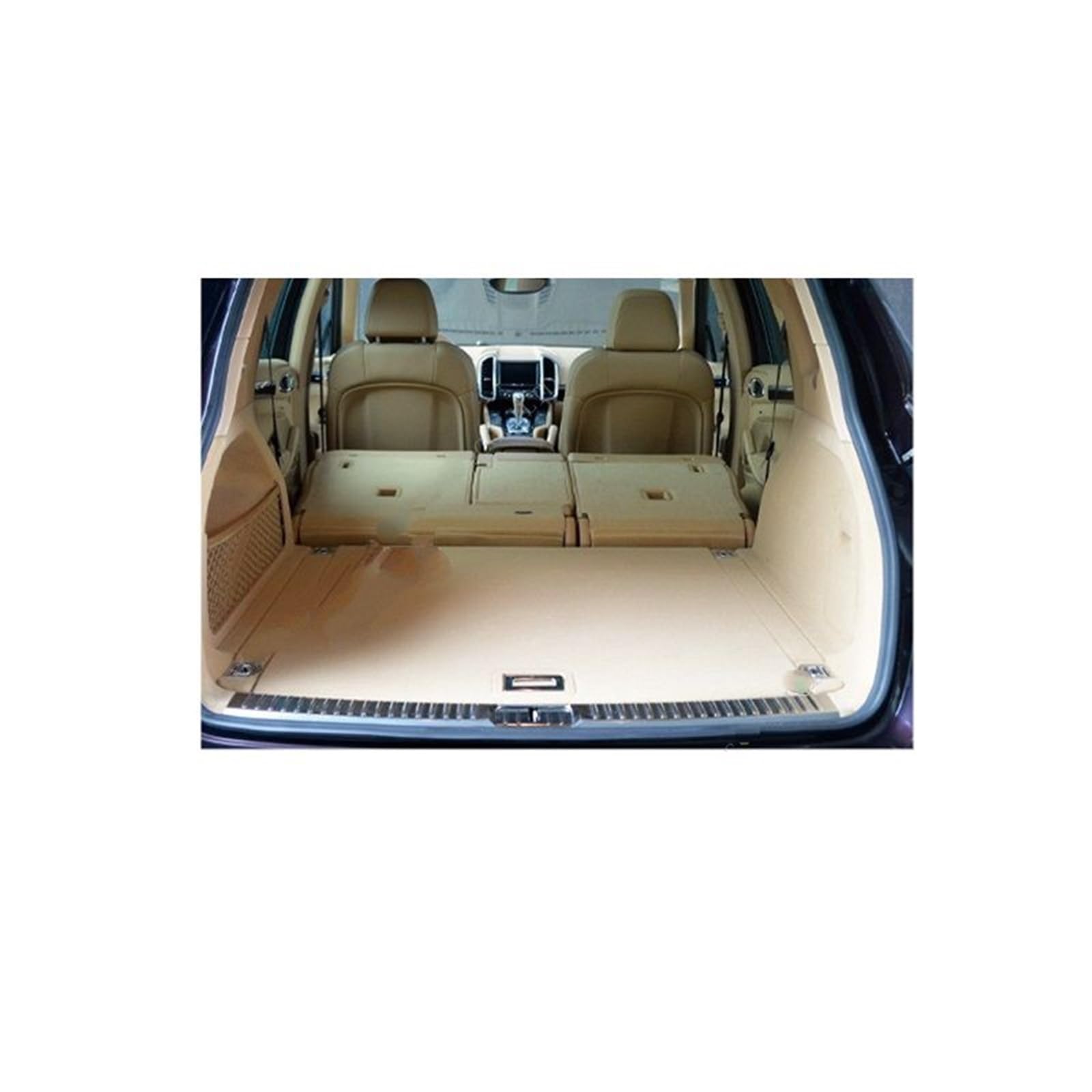 KUWAYO Passend for Porsche Cayenne 2011 2012 2013 2014 2015 2016 2017 High Side Boot wasserdichte hintere Laderaumabdeckung Teppichunterlage Auto Kofferraummatte(Detailed Description) von KUWAYO
