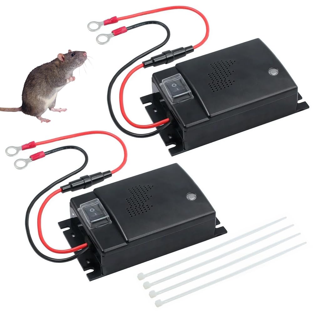 KUWUNG Marderschreck Auto, 2 x Marderabwehr Auto mit 12V Batterieanschluss,Marderschrecker Auto für Motorraum, Mader Abwehr, Marderschutz für Auto, Marder Ultraschall, Maderschrecker Auto KUWUNG Marderschreck Auto, 2 x Marderabwehr Auto mit 12V Batterieanschluss,Marderschrecker Auto für Motorraum, Mader Abwehr, Marderschutz für Auto, Marder Ultraschall, Maderschrecker Auto von KUWUNG