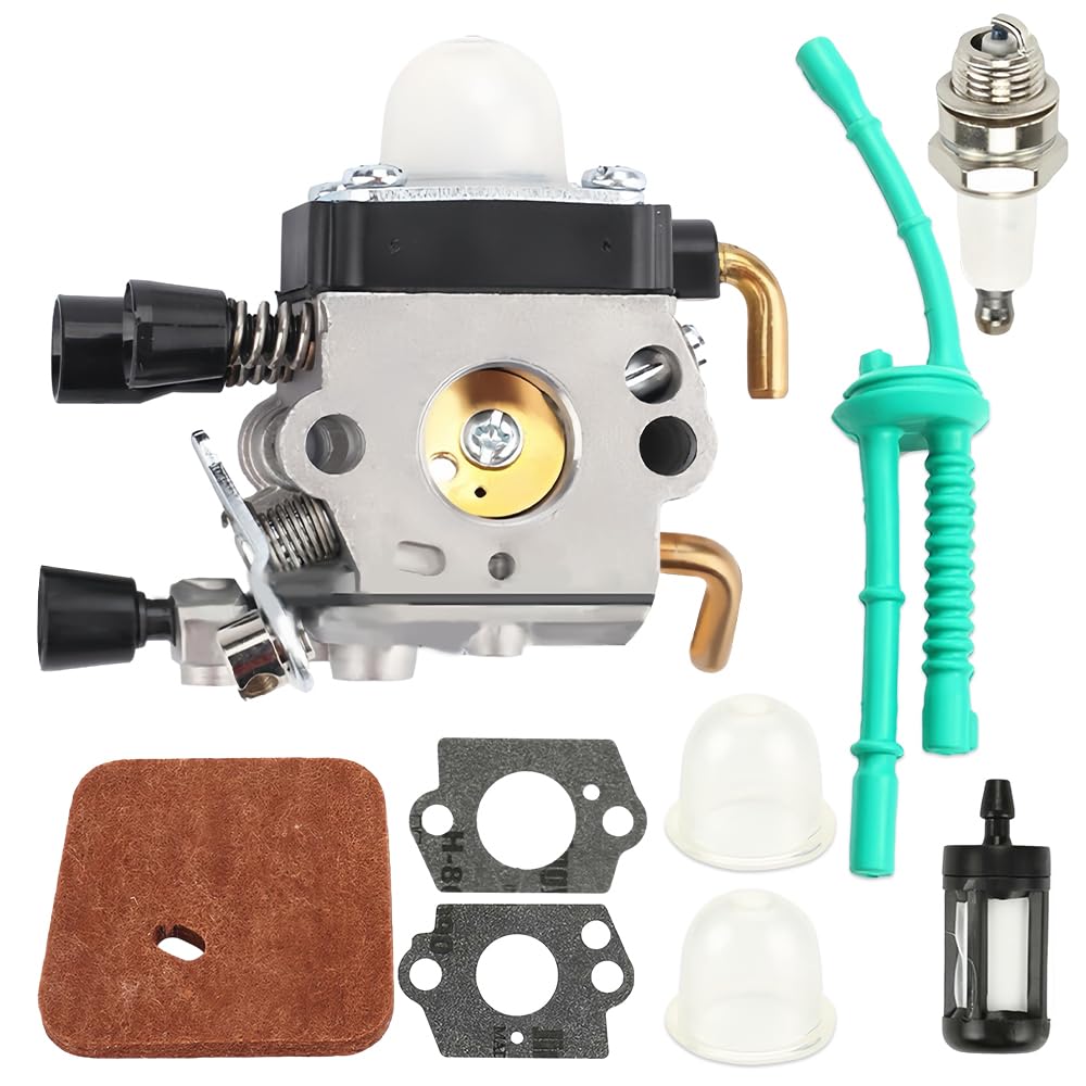 KUWUNG Vergaser für STIHL FS55 FS38 FS45 FS46 KM55 HL45 FS55C FS55R FS55RC FS45L FS45C Motorsense/Freischneider, Ersatzteile Vergaser mit Dichtungen + Luftfilter + Benzinfilter + Zündkerze Zubehör KUWUNG Vergaser für STIHL FS55 FS38 FS45 FS46 KM55 HL45 FS55C FS55R FS55RC FS45L FS45C Motorsense/Freischneider, Ersatzteile Vergaser mit Dichtungen + Luftfilter + Benzinfilter + Zündkerze Zubehör von KUWUNG