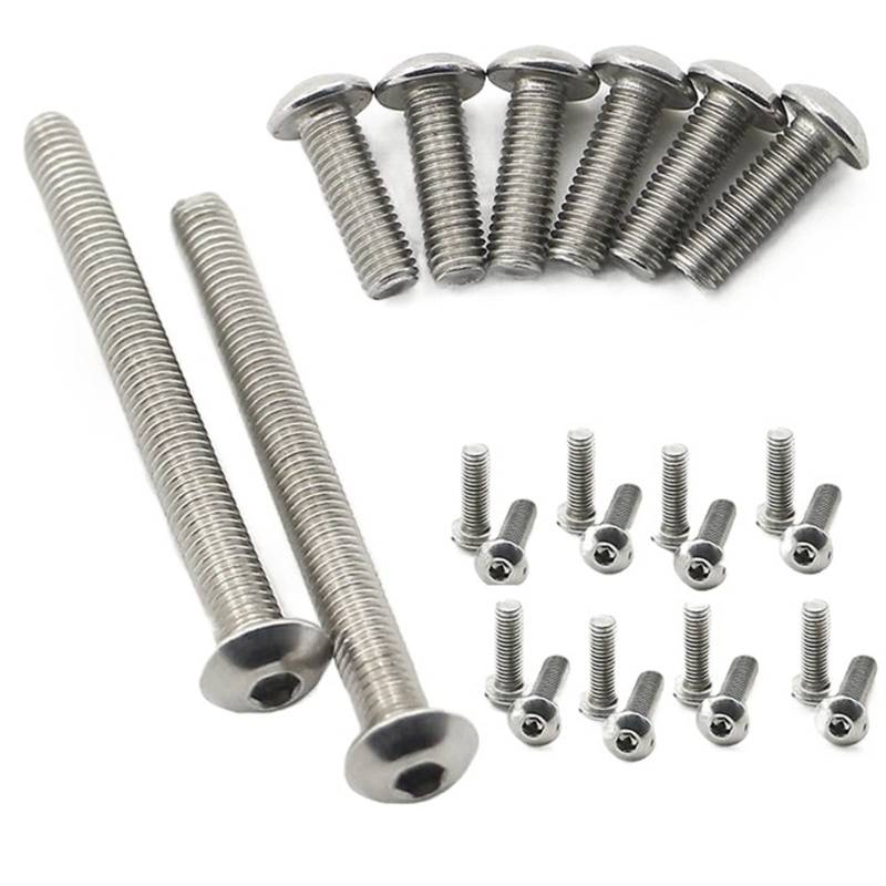 Motorradabdeckung 40Pcs 3 Größe Edelstahl Voll Verkleidung Schrauben Bolt Schrauben Kit Fit for BMW R1100RT 96-01 R1100 RT/R 1100 RT 1997 1998 1999 2000 (Color : 40 pcs) von KUZOHHYKHX