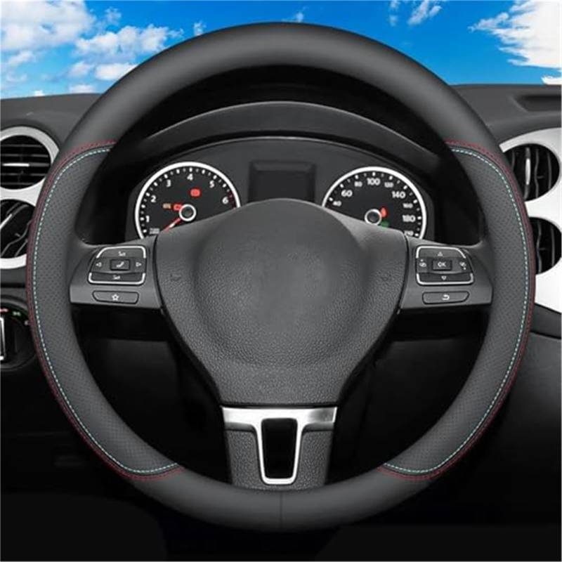 Für A1 Für Sportback 1 8X ICH 2012 2013 2014 2015-2018 Lenkrad Abdeckungen Mikrofaser Leder Lenkrad Abdeckung 37-38 cm/15'' Lenkradbezug(Coloredlines-2) von KVGAEANDNK