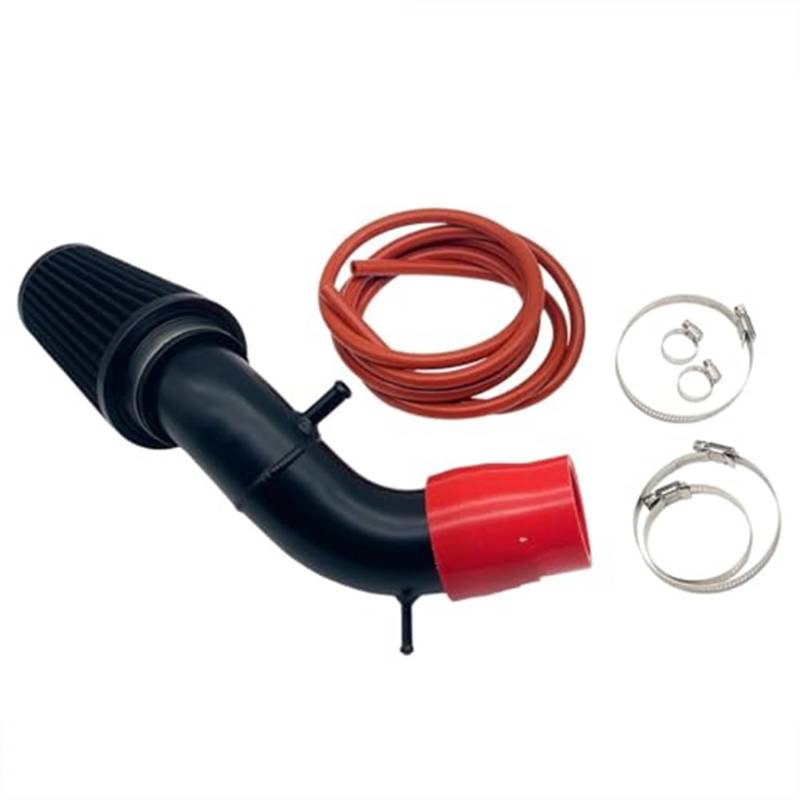Für Abarth 500 595 695 Ansaugsystem mit hohem Durchfluss in Airbox-Position. Ersatz-Leistungsteile, Rohransaugfilter, Luftansaug-Set Auto Ansaugschlauch(‎Red Silicone Hose) von KVGAEANDNK