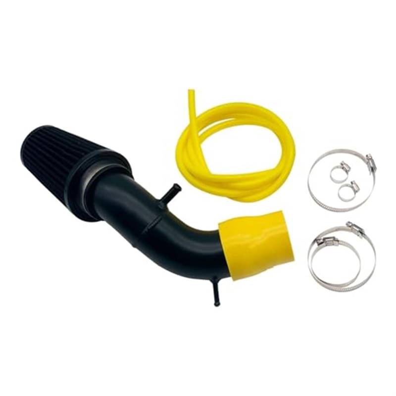 Für Abarth 500 595 695 Ansaugsystem mit hohem Durchfluss in Airbox-Position. Ersatz-Leistungsteile, Rohransaugfilter, Luftansaug-Set Auto Ansaugschlauch(‎Yellow Silicone Hose) von KVGAEANDNK