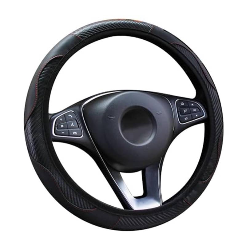 Für Captur 2020 2021 2022 2023 2024 Mikrofaser Lenkrad Abdeckung Anti-Slip Atmungsaktive Auto Lenkrad Abdeckung Leder Lenkradbezug(‎A Black) von KVGAEANDNK