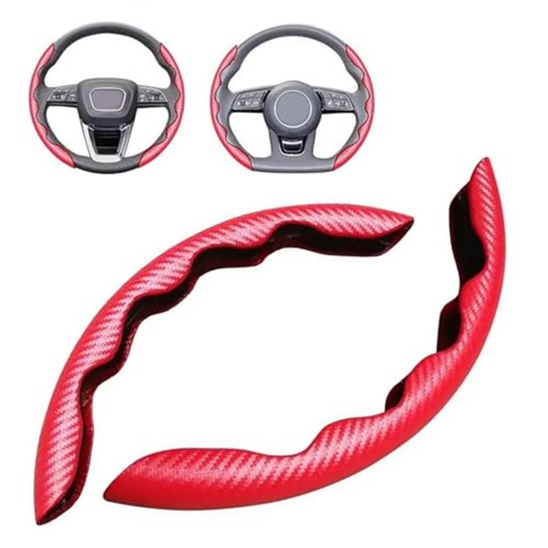 Für Citroen Für C5 Für Aircross 2018 2019 2020 2021 2022 2023 2024 2025 Segmentierter Lenkradschutz 2 STK Lenkradbezug(Red) von KVGAEANDNK