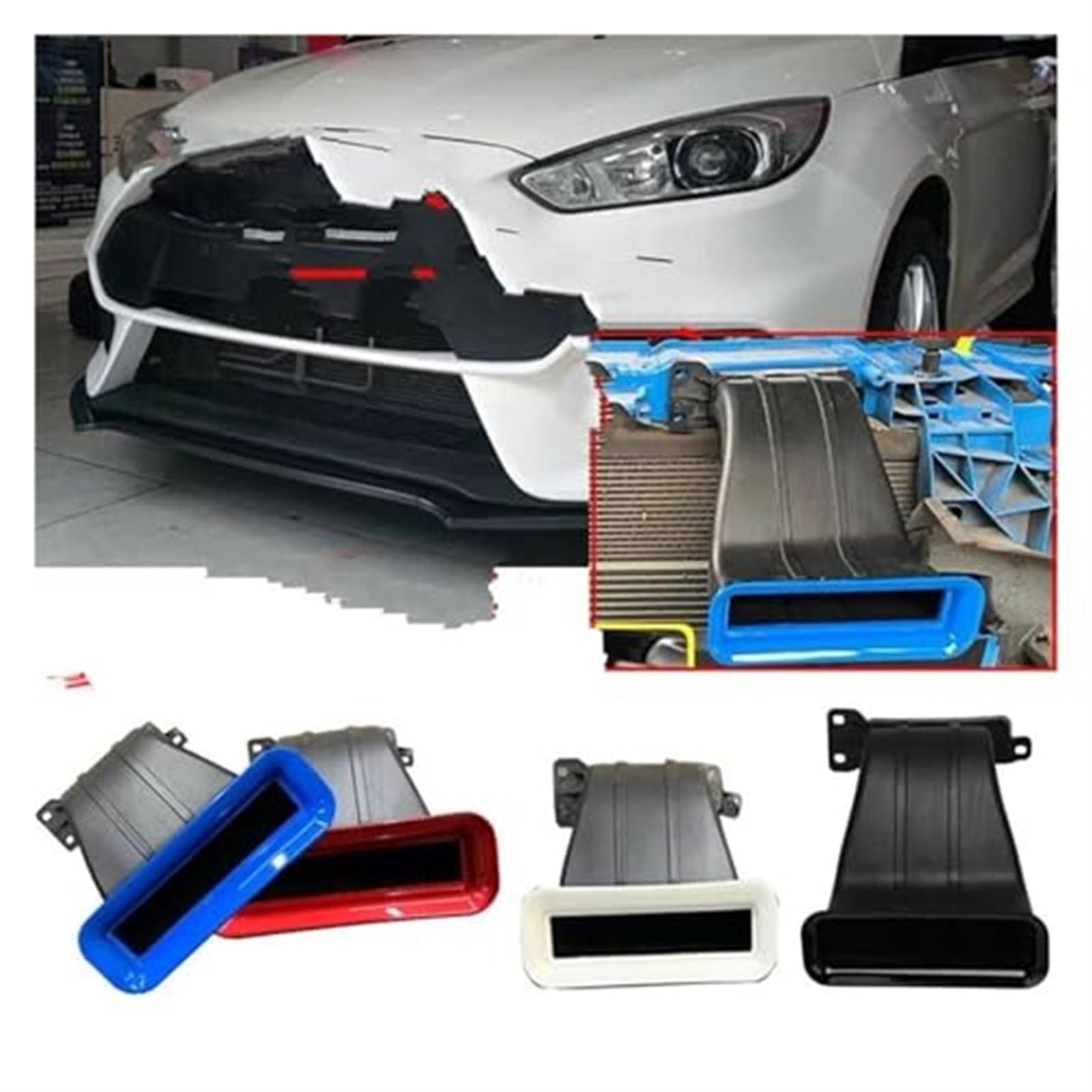 Für Focus Lufteinlass Blasdüse Intake RS ST Fließheck 4D Für Limousine 5D MK3 MK 3,5 2012 2013 2014 2015 2016 2017 2018 auto Ansaugrohr Auto Ansaugschlauch(Red) von KVGAEANDNK