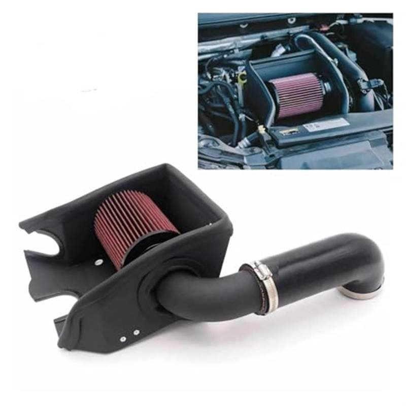 Für Golf MK7 Für TSI Für EA211Aluminum Lufteinlass Induktion Rohr Hitzeschild Filter Ansaugbelüftungsrohr Auto Ansaugrohr Auto Ansaugschlauch(BLACK and BLACK) von KVGAEANDNK