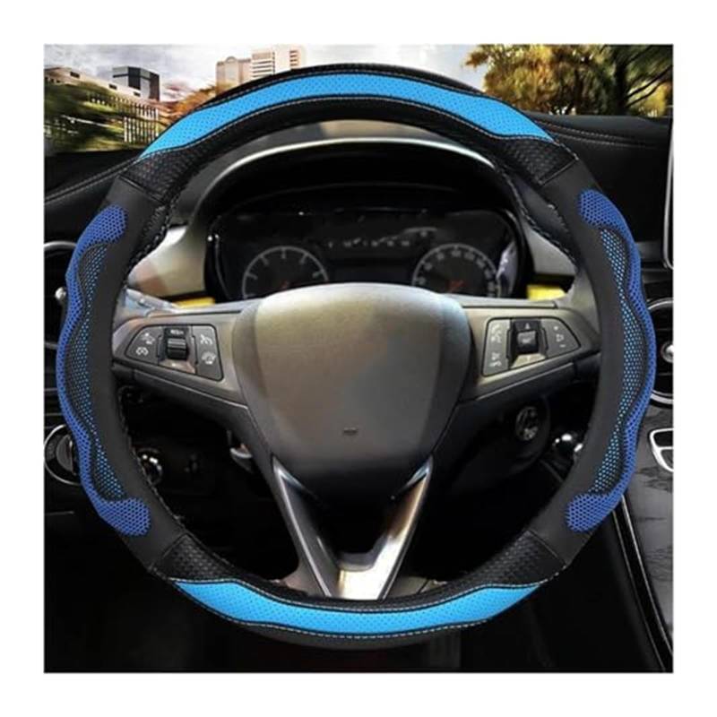 Für Opel Für Grandland X Für Insignia 2017-2020 2021 2022 Lenkrad Abdeckung Lenkung Haube Auto Lenkrad Abdeckung Lenkradbezug(Blue) von KVGAEANDNK