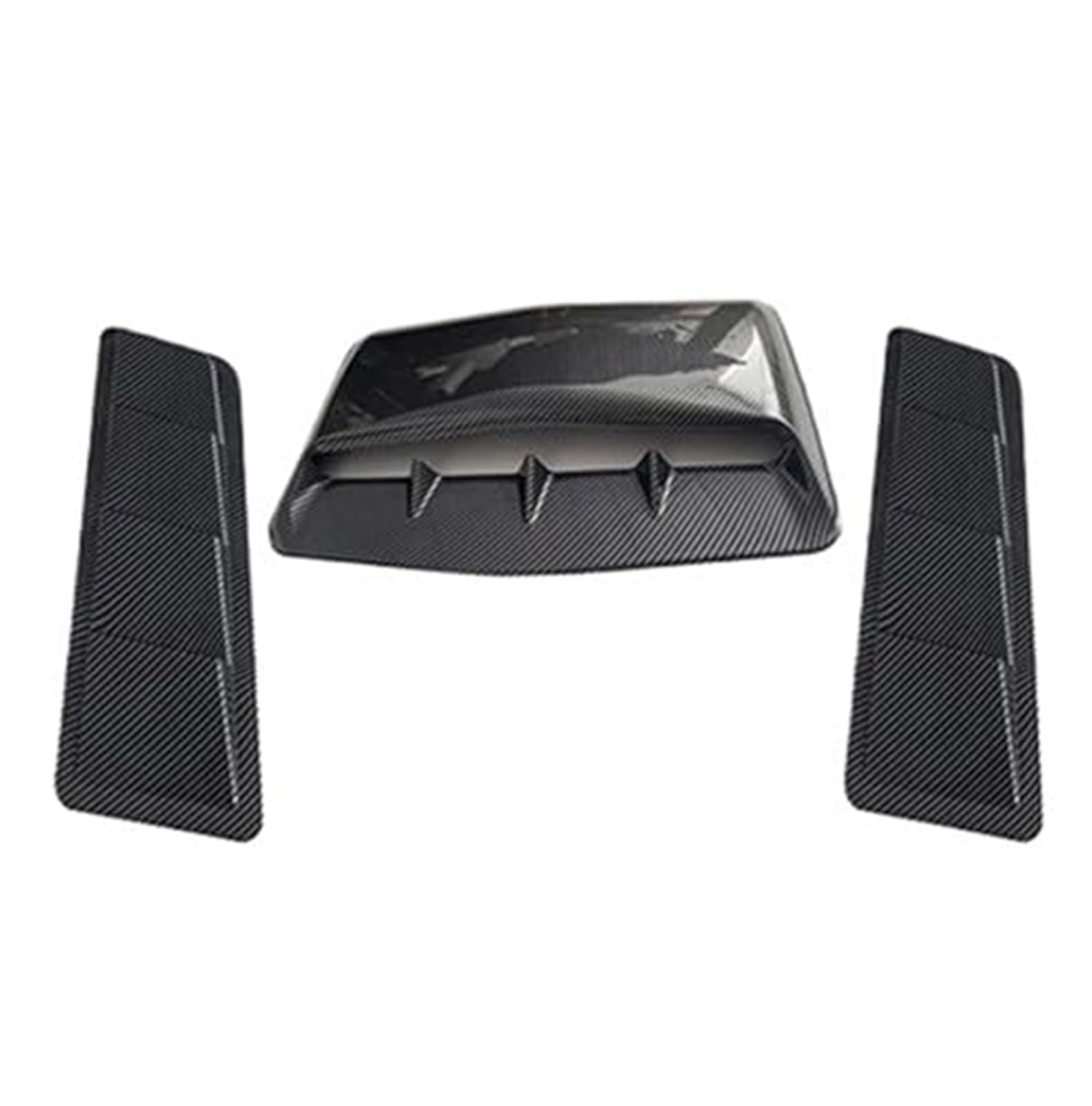 Für Taishengyu Store Universal-Carbon-Faser-Auto-dekorative Cell Air Flow Intake Hood Scoop Bonnet Vent-Abdeckungsaufkleber Auto Ansaugschlauch(3pcs Carbon Fiber) von KVGAEANDNK