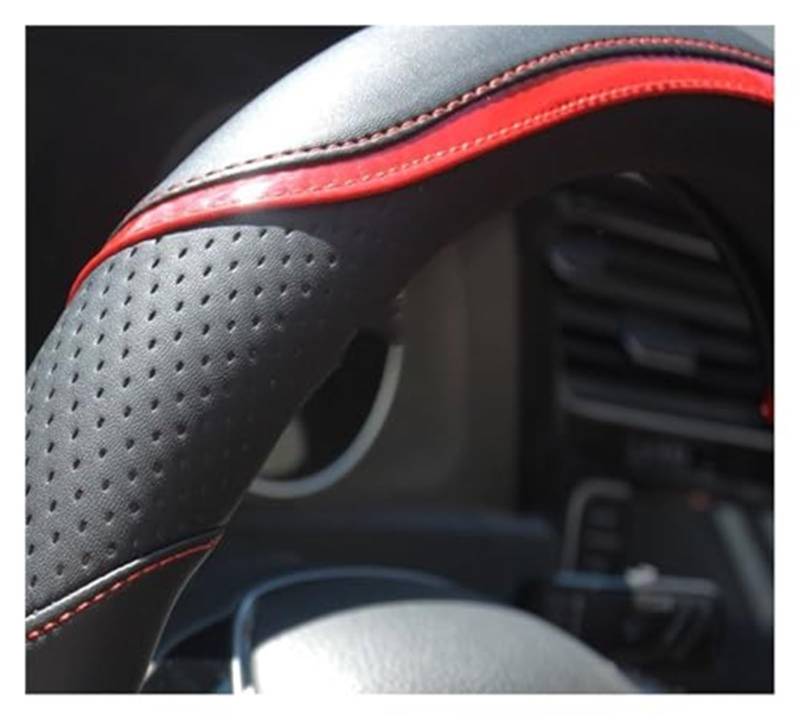 Für VW T4 T5 T6 Für Multivan Für Multifunktionellen Für Transporter Auto Lenkrad Abdeckung Carbon Faser PU Leder Lenkradbezug(0 Shape Coffee) von KVGAEANDNK