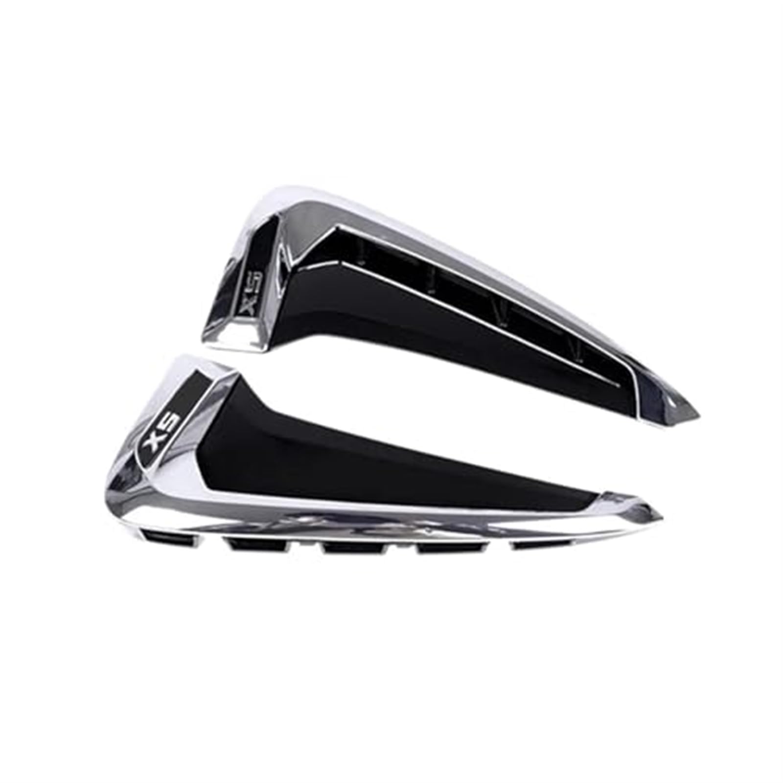 Für X Serie Für X5 F15 X5M F85 Zubehör Auto Seite Vent Luftstrom Kotflügel Ansaug Aufkleber Hai Kiemen Seite Vent Abdeckung Trim Auto Ansaugschlauch(Silver-01) von KVGAEANDNK
