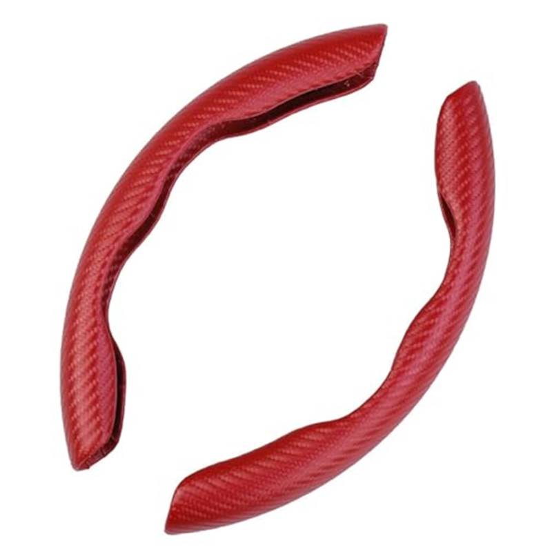 Für X2 X2M F39 18i 18d 20i 20d M35i 25d 25e 2 Stück Carbon Segmentierte Lenkradabdeckung Anti-Rutsch-Schutz Lenkradbezug(Red) von KVGAEANDNK