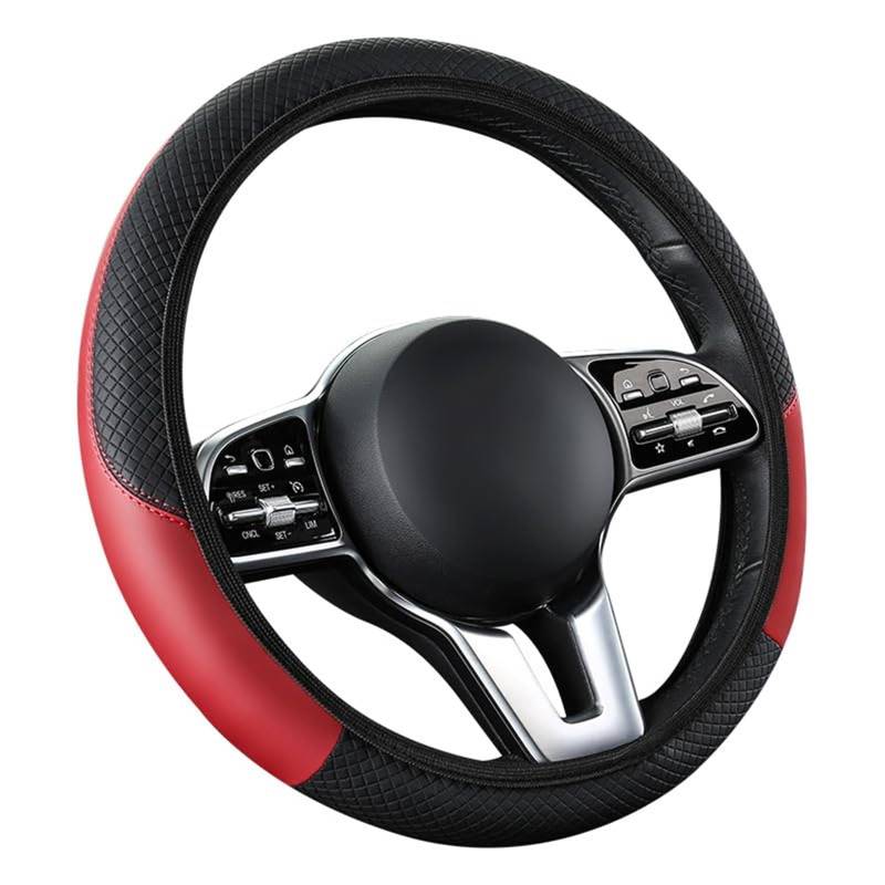 Für X3 E83 F25 F97 G01 20i 20d 30i 30d 30e M40i M40d Mikrofaser Lenkrad Abdeckung Anti-Slip Atmungsaktiv Lenkradbezug(‎Black Red) von KVGAEANDNK