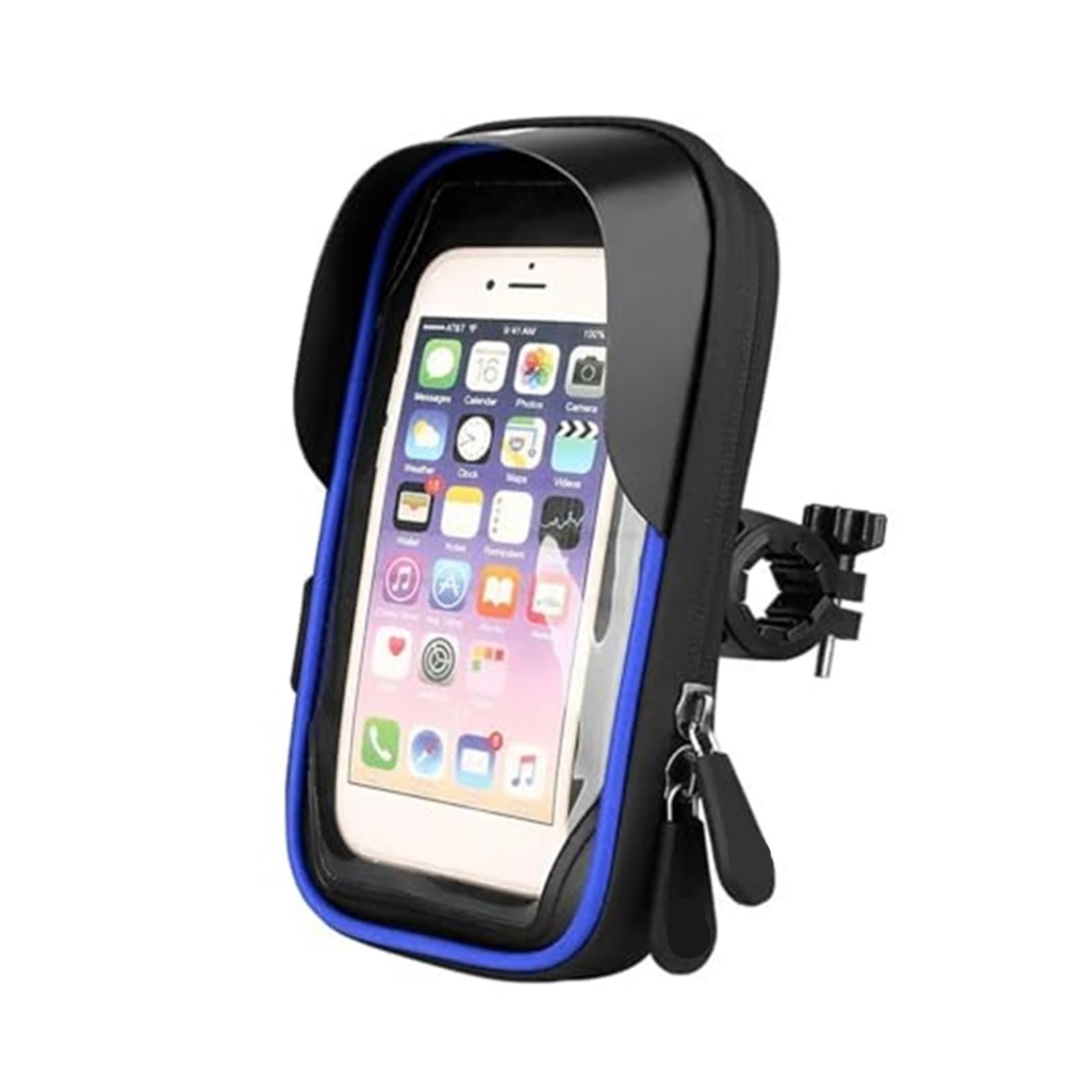 Halterung Motorrad GPS Motorrad Unterstützung Handy Ständer Lenker Halter Halterung Tasche Fall wasserdichte Tasche Fahrrad Telefon Navigation Halterung Abdeckung 2021(Blue) von KVGAEANDNK