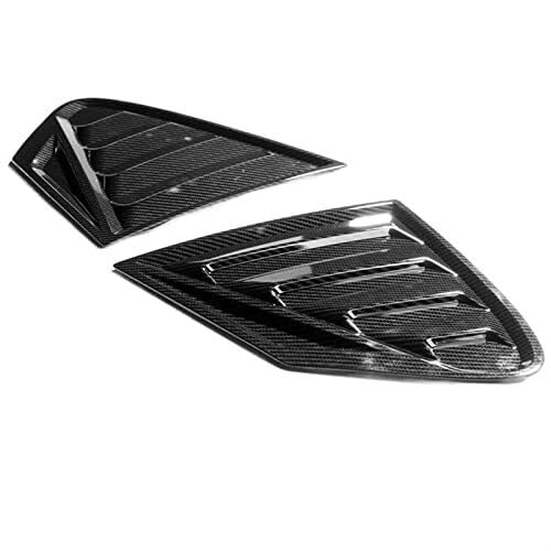 Heckspoilerflügel Auto-Diffusor-Spoiler Für Ford Für Focus Für St-Line MK4 Fensterseiten-Lamellen-Entlüftungs-Schrägheck 2019–2021 ABS-Zierrahmen Im Kohlefaser-Stil von KVGAEANDNK