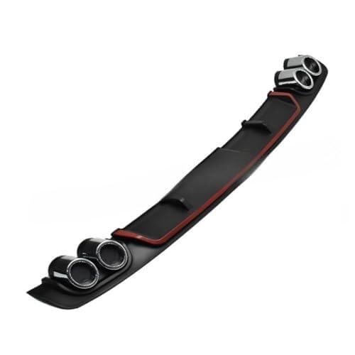 Heckspoilerflügel Für Opel Für Grandland X 2017-2022 Auto Heckstoßstange Spoiler Diffusor Lippenschutzplatte Doppelflügel Splitter Set Dekoration Zubehör(B2-with Light Black Red) von KVGAEANDNK