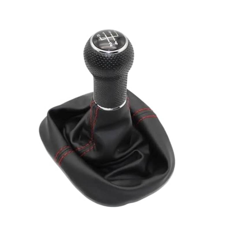 Schalthebelkopf Für Seat Für Leon 2000 2001 Für Toledo 1999 2000 2001 5-Gang-Schalthebel 23-mm-Loch Auto-Schaltknauf Ledermanschette Rote Linie Schalthebel von KVGAEANDNK