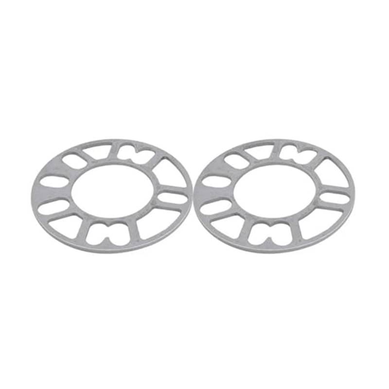 Spurverbreiterungen Universal 2 Stück/Set 3 5 6 8 10 Mm Aluminiumgussmaterial Ist Robust Und Langlebig Felgendistanzscheiben Spurverbreiterungen Nabenradscheiben E/Silber 10 Mm von KVGAEANDNK