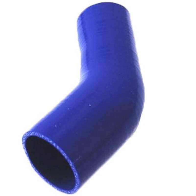 Universeller 3-lagiger 51 mm / 57 mm / 60 mm / 63 mm / 70 mm 45 ° Silikonschlauch, Ladeluftkühler, Turbinenkupplungsrohr, Ansaugrohr, Blau Auto Ansaugschlauch von KVGAEANDNK