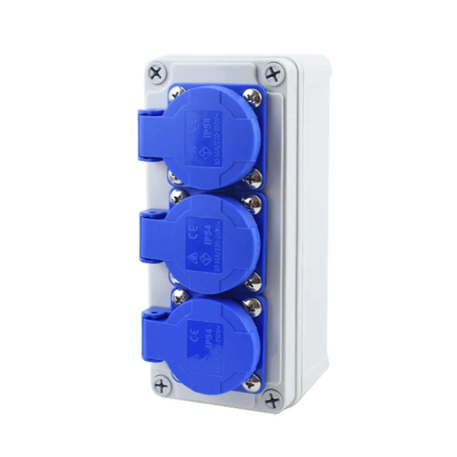 1 stücke Haushalt Outdoor Wasserdicht 220V 16A Multifunktions-Steckdosenkasten Wandhalterung Ladesteckdosen for Elektroautos Breaker(2-Socket-1-Breaker,Universal-Socket) von KVKITKLW