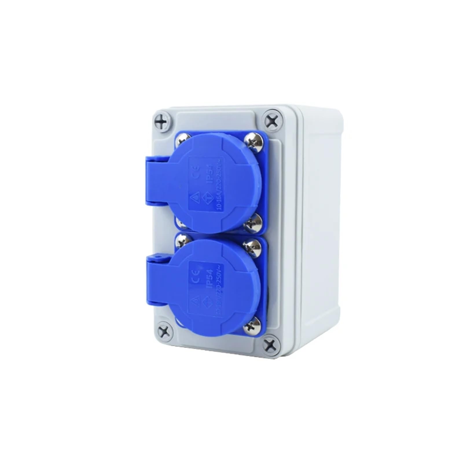1 stücke Haushalt Outdoor Wasserdicht 220V 16A Multifunktions-Steckdosenkasten Wandhalterung Ladesteckdosen for Elektroautos Breaker(2 Sockets,EU-Socket) von KVKITKLW