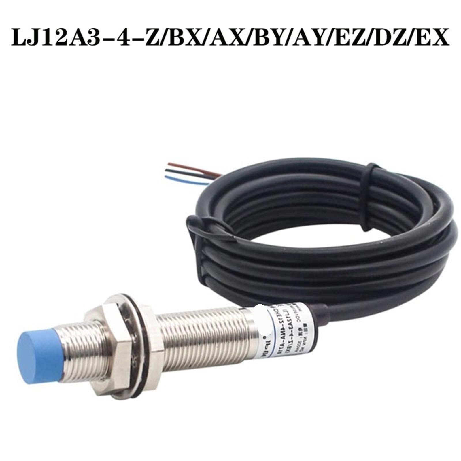 1 stücke LJ12A3-4-Z/BX/BY induktiver Näherungsschaltersensor AX/AY/CX/EX/DX/CY/EZ/DZ PNP/NPN NO NC 4mm Erfassungsabstand 1,2 m Kabel(LJ12A3-4-Z-BY) von KVKITKLW