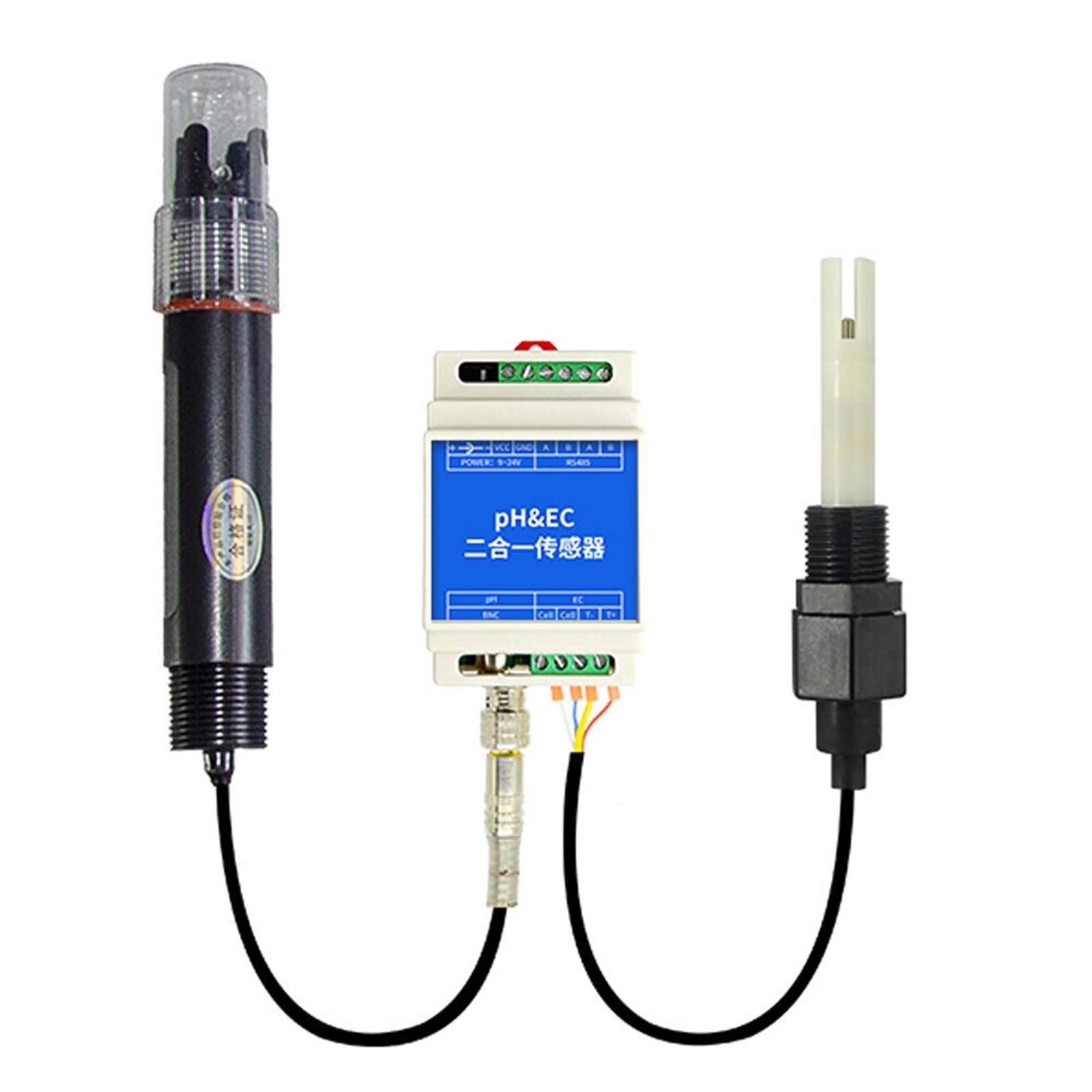 1pcs Sensor Plastic Stainless Steel Electrode RS485 Industrial Sewage Monitor for Agricultural Aquaculture 0-10000uS/cm 0-14ph(Steels with Display,0-2000) von KVKITKLW