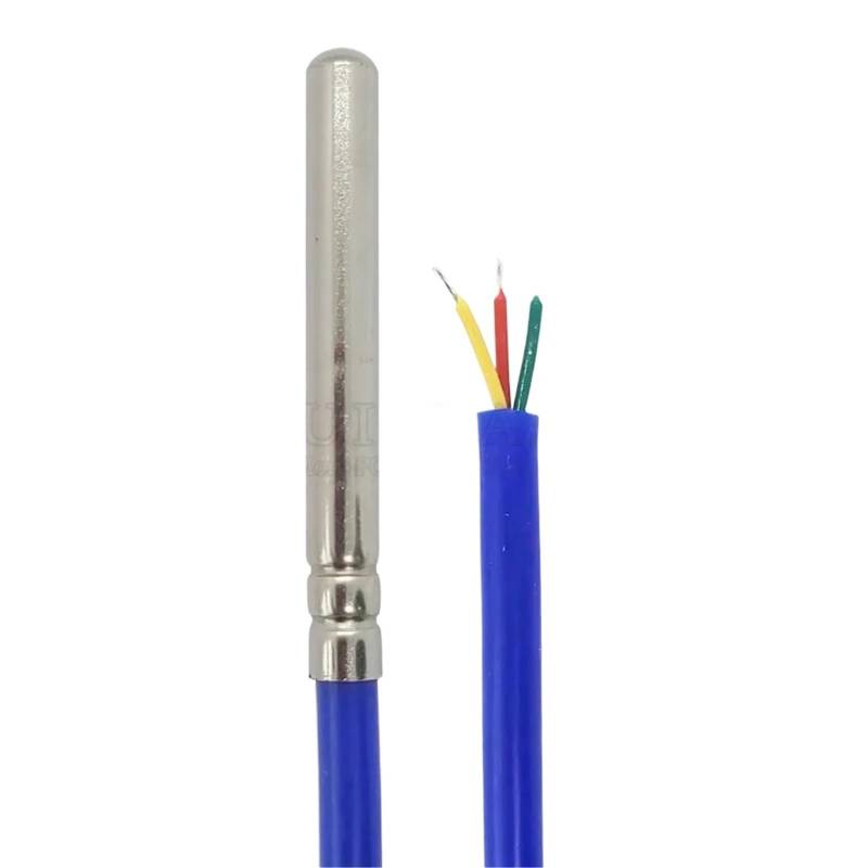 1pcsTemperature Sensor Probe 304 Stainless Steel 6 * 50MM OD 5.0MM Waterproof Dustproof PVC SL Sensors Cable 1M Length(Blue SL) von KVKITKLW