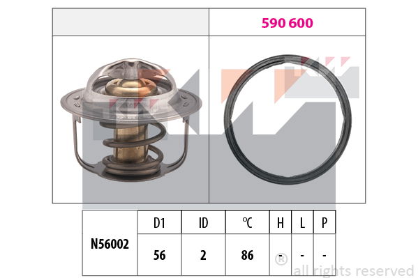 Thermostat, Kühlmittel KW 580 949 von KW