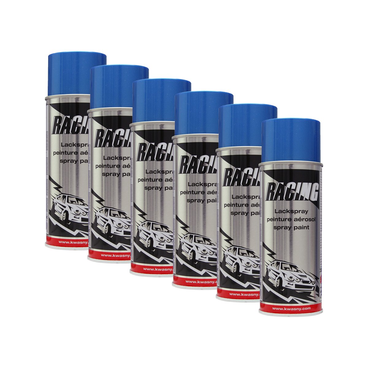 6X KWASNY 288 112 Auto-K Racing Lackspray blau metallic 400ml von KWASNY_bundle