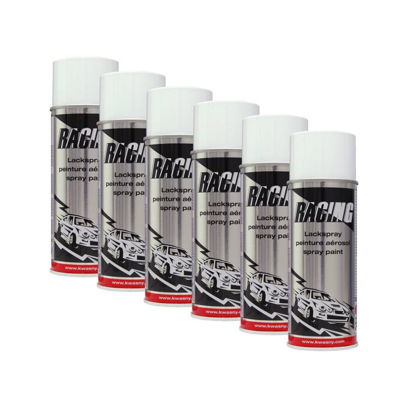 6X KWASNY 288 004 Auto-K Racing Lackspray Weiß Glanz 400ml von KWASNY_bundle