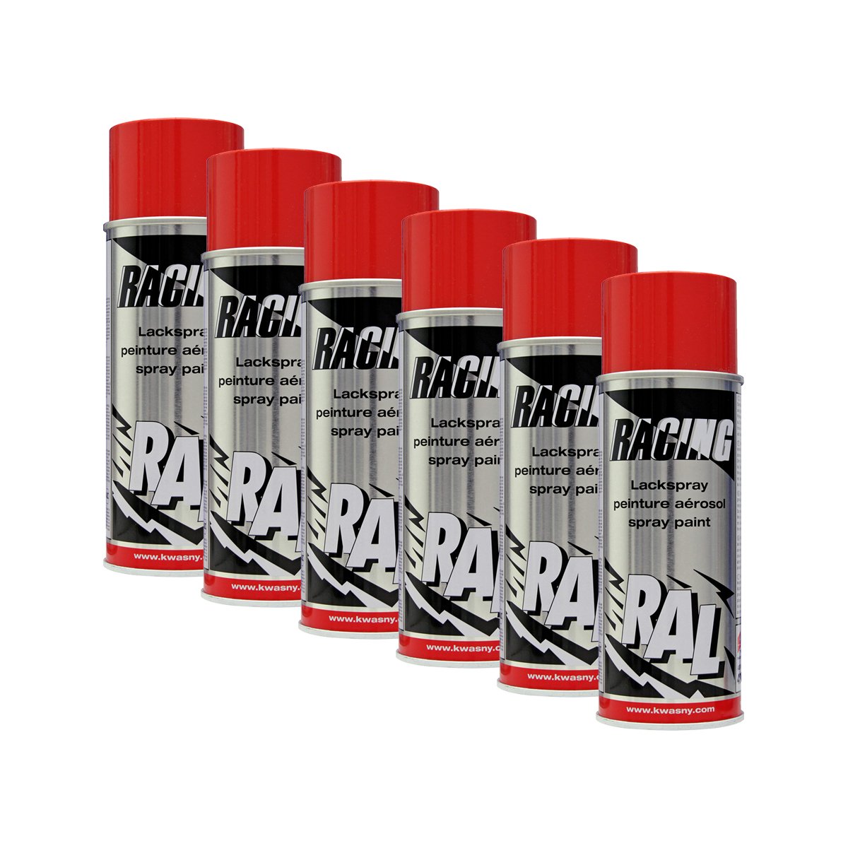 6X KWASNY 288 131 Auto-K Racing Lackspray RAL 3020 verkehrsrot 400ml von KWASNY_bundle