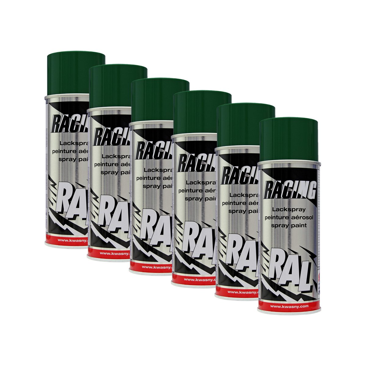 6X KWASNY 288 139 Auto-K Racing Lackspray RAL 6005 moosgrün 400ml von KWASNY_bundle