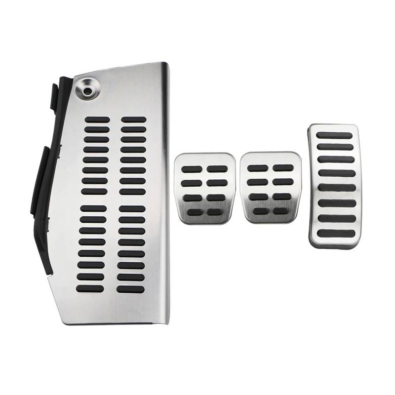 Auto Fußstütze Für A3 8l Auto Bremse Kupplung Pedal LHD Pedale Edelstahl Toten Pedal Fuß Rest Pedalauflagen(MT with Rest) von KWAYA