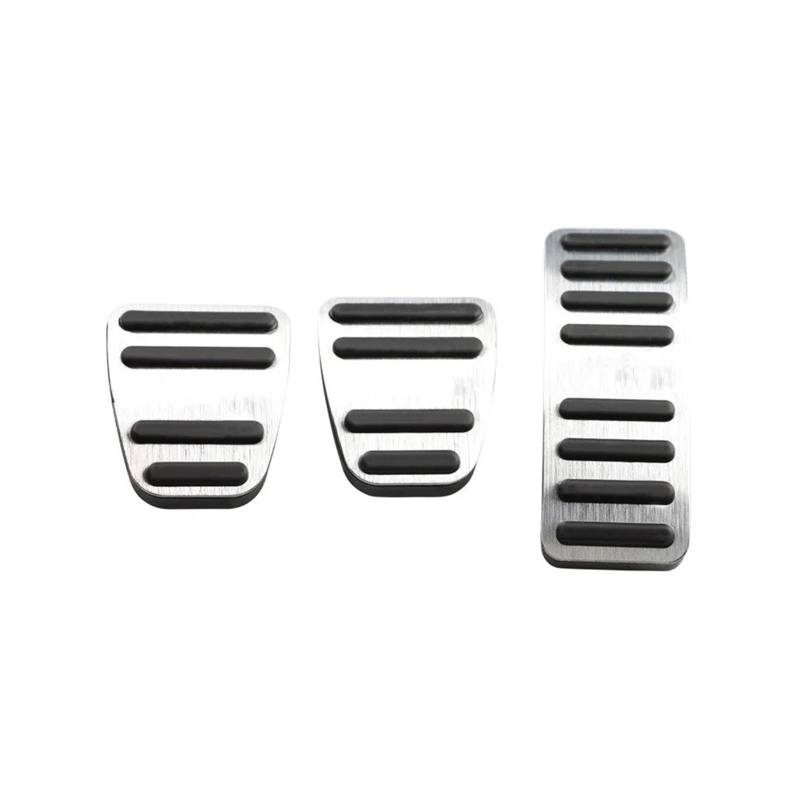 Auto Fußstütze Für Chery Für Jetour Für Dashing 2022-2024 at MT Pedale Abdeckung Fußpedal Bremsgas Beschleuniger Kupplung Pads Pedalauflagen(MT Silver) von KWAYA
