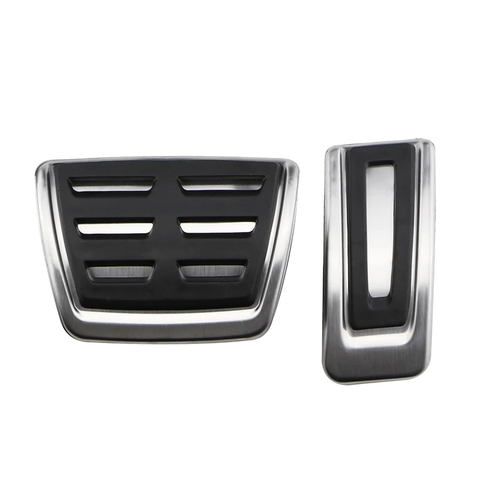 Auto Fußstütze Für Fabia Universal Auto Edelstahl Abdeckung Bremse Kupplung Pedal Gaspedal Bremse Fuß Rest Pedal Pedalauflagen(2Pcs at) von KWAYA