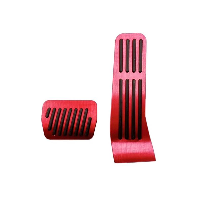 Auto Fußstütze Für Mazda 3 Für BP MX30 CX30 CX50 CX60 2019 2020 2021 2022 2023 2024 Auto Fußstütze Pedal Gaspedal Bremspedale Abdeckung Pedalauflagen(at 2pcs Red) von KWAYA