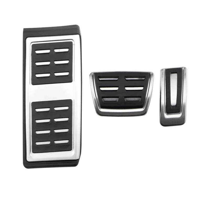 Auto Fußstütze Für Polo Für Virtus 2018~2024 at MT Pedale Gasbremse Fußstütze Edelstahl rutschfeste Pedalabdeckung Pad Beschleuniger Pedalauflagen(3 pcs) von KWAYA