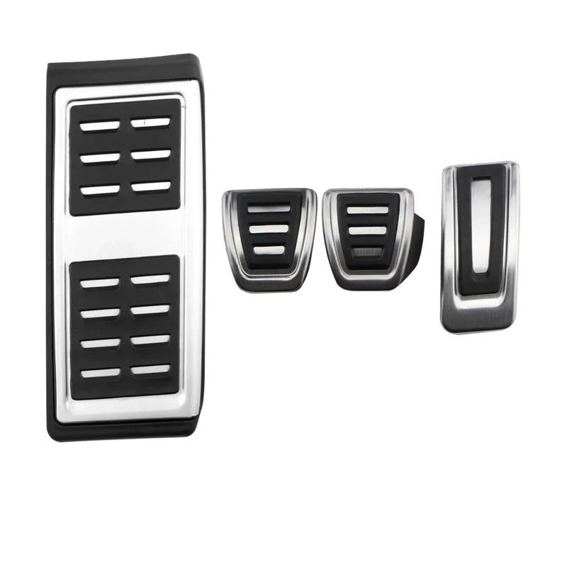 Auto Fußstütze Für Polo Für Virtus 2018~2024 at MT Pedale Gasbremse Fußstütze Edelstahl rutschfeste Pedalabdeckung Pad Beschleuniger Pedalauflagen(4pcs) von KWAYA