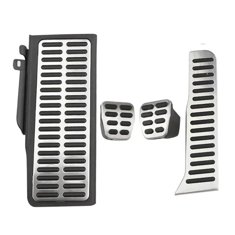 Auto Fußstütze Für Superb 2006-2008 2009 2010 2011 2012 2013 2014 2015 2016 Auto Edelstahl Pedal Abdeckung Ersatz Pedale Teile Pedalauflagen(MT with Rest Pedal) von KWAYA