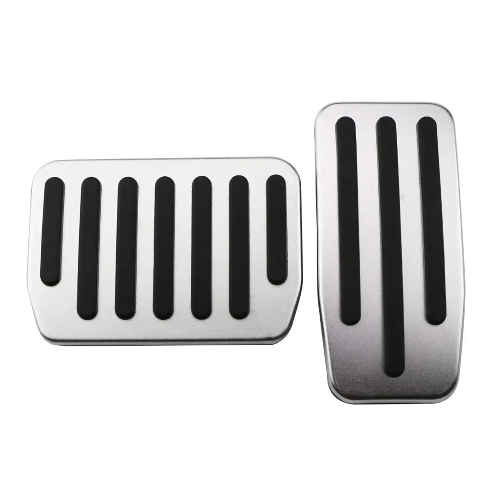 Auto Fußstütze Für Tesla Für Modell 3 2017-2021 2020 Auto Fußpedal Gaspedal Gas Kraftstoff Bremse Rest Pedal Pads Abdeckung Aluminium rutschfest Pedalauflagen(Silver Without Rest) von KWAYA