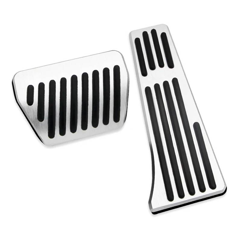 Auto Fußstütze Für X5 Für X6 Serie E70 E71 E72 F15 F16 F85 F86 G05 G06 G07 Auto at Gaspedal Bremse Fußstütze Pedal Pads Zubehör Pedalauflagen(Silver) von KWAYA