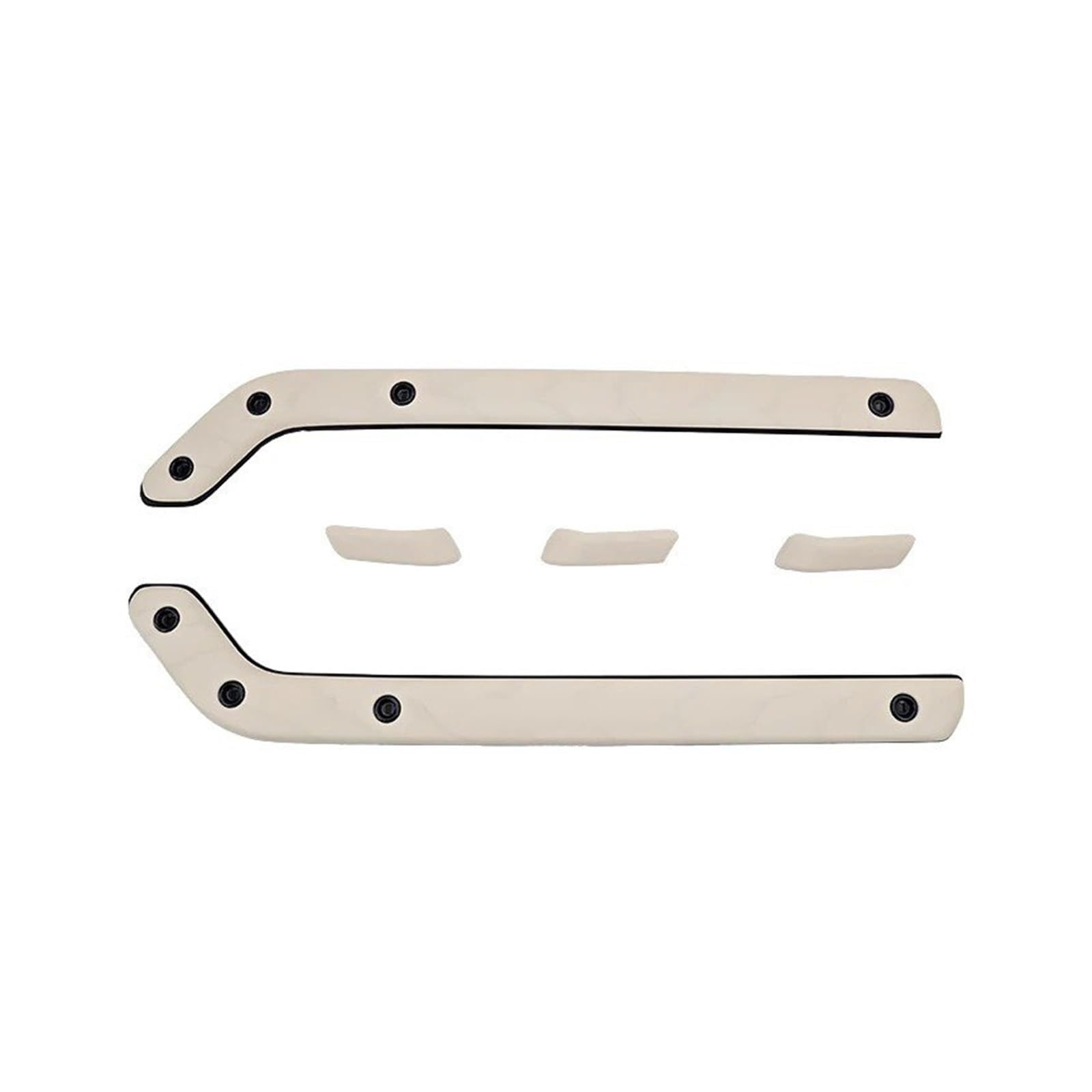 Mittelkonsole Panel 5PSC Für Defender 90 110 2020-2025 Autoinnenraum Mittelkonsole Panel Seitenverkleidung Streifen Abdeckung Teile Mittelkonsole Frame(Beige White,Left Hand Drive) von KWAYA