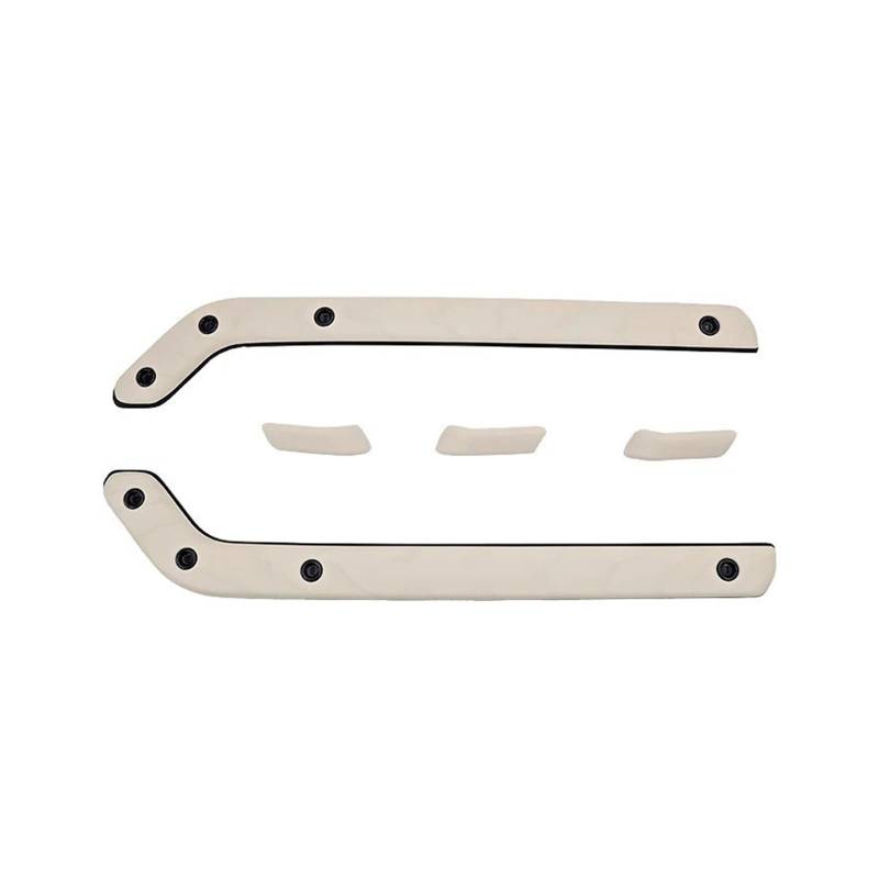 Mittelkonsole Panel 5PSC Für Defender 90 110 2020-2025 Autoinnenraum Mittelkonsole Panel Seitenverkleidung Streifen Abdeckung Teile Mittelkonsole Frame(Beige White,Left Hand Drive) von KWAYA