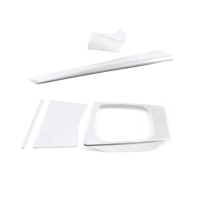Mittelkonsole Panel Für 3er 4er G20 G21 G22 2020 2021 2022 Auto ABS Kohlefaser Schalttafelabdeckung Innenausstattung Verkleidungsaufkleber Mittelkonsole Frame(Silver) von KWAYA