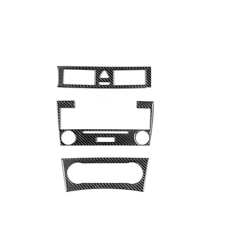 Mittelkonsole Panel Für C-Klasse W203 2005 2006 2007 Autoinnenraum Mittelkonsole Panel Cover Tuning Carbon Fiber Aufkleber Zubehör Mittelkonsole Frame(Silver,Set) von KWAYA