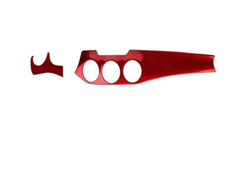 Mittelkonsole Panel Für CLA A Für GLA C117 Klasse W117 2012-2018 Auto Armaturenbrett Dekoration Mittelkonsole Panel Rahmenteile Mittelkonsole Frame(Bright red 2) von KWAYA